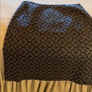 Black lace eyelet A-line skirt